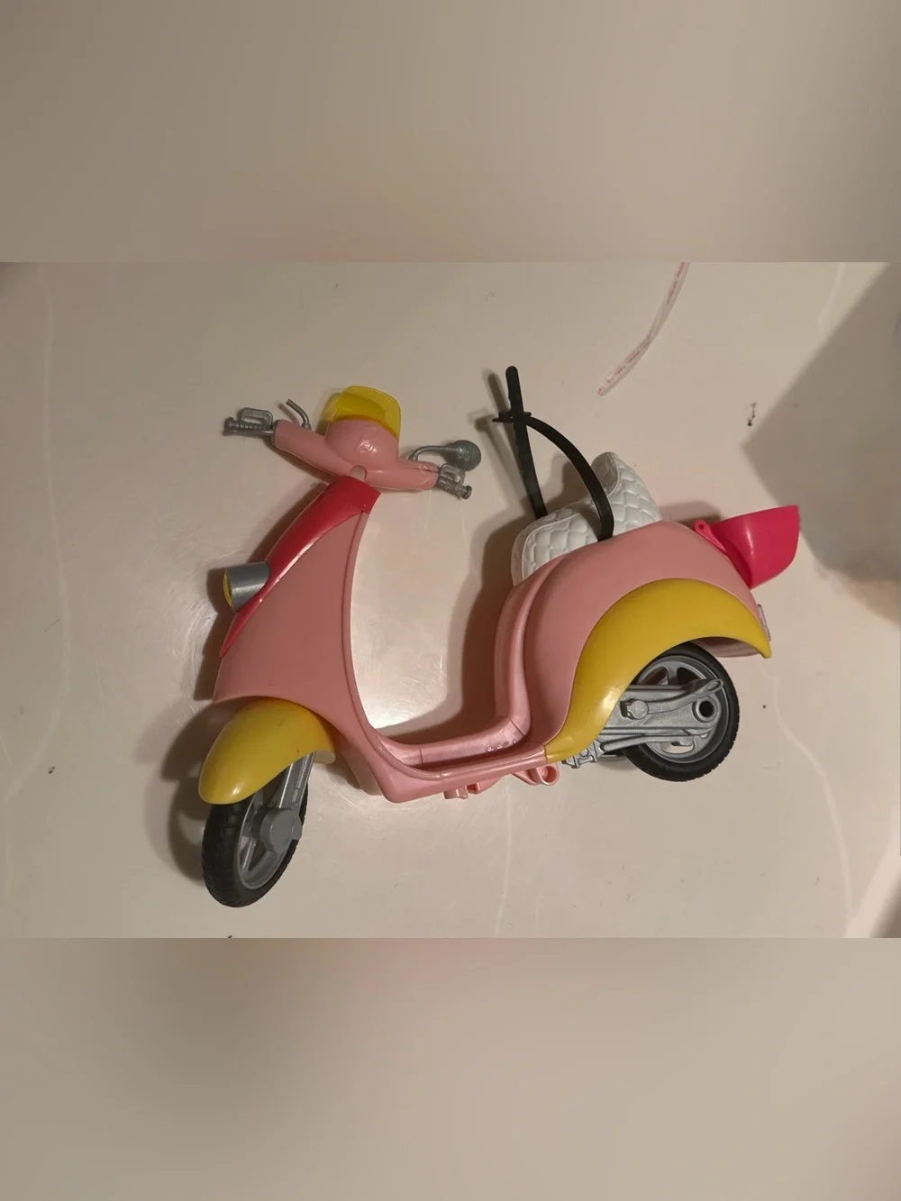 Barbie Pink and Yellow Scooter Moped Vehicle Toy - Mattel Original  Pink and Yel